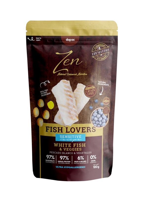 ZEN POUCHES MEAT LOVERS PESCADO BLANCO 100gr.