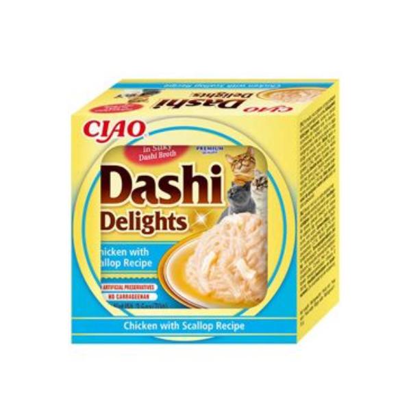 Churu Cat Dashi Delight Pollo y Vieira 6ud.063555.-