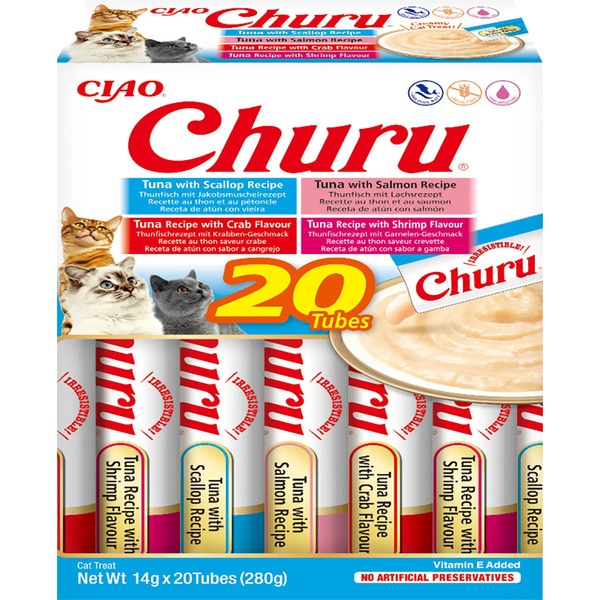Churu Cat Variedades ATUN-20Tubos.Caja Azul.064464.DESCATALOGADO