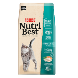 NUTRIBEST CAT ADULT STERILISED SALMON &amp; RICE 8KG