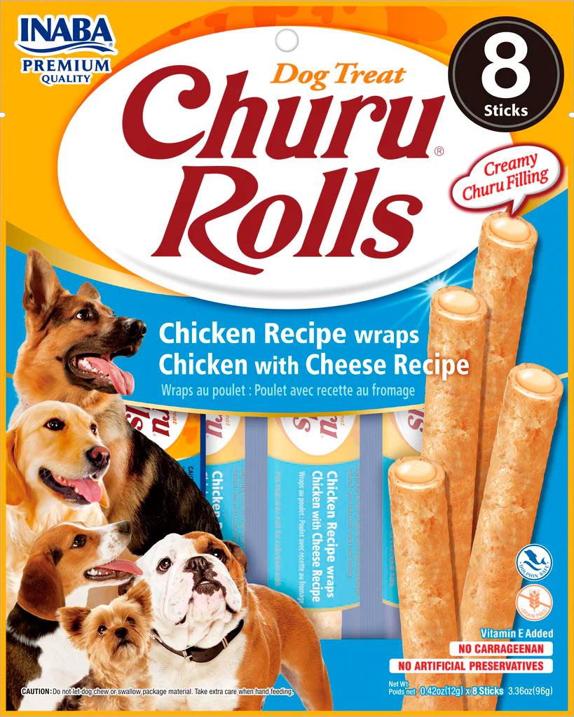 CHURU DOG ROLLS POLLO Y QUESO 8P CAJA 8 uds.-