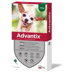 [4007221043119] ADVANTIX 0,4ML HASTA HASTA 4KG PULGA,GARRAPATA Y MOSQUITO