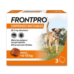 [4064951003783] FRONTPRO 28,3mg(4-10KG) Perro Masticable 3Comprimidos