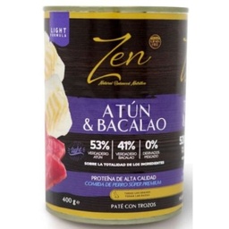 [8436572729582] ZEN LATA PERRO BACALAO Y ATUN 400gr.